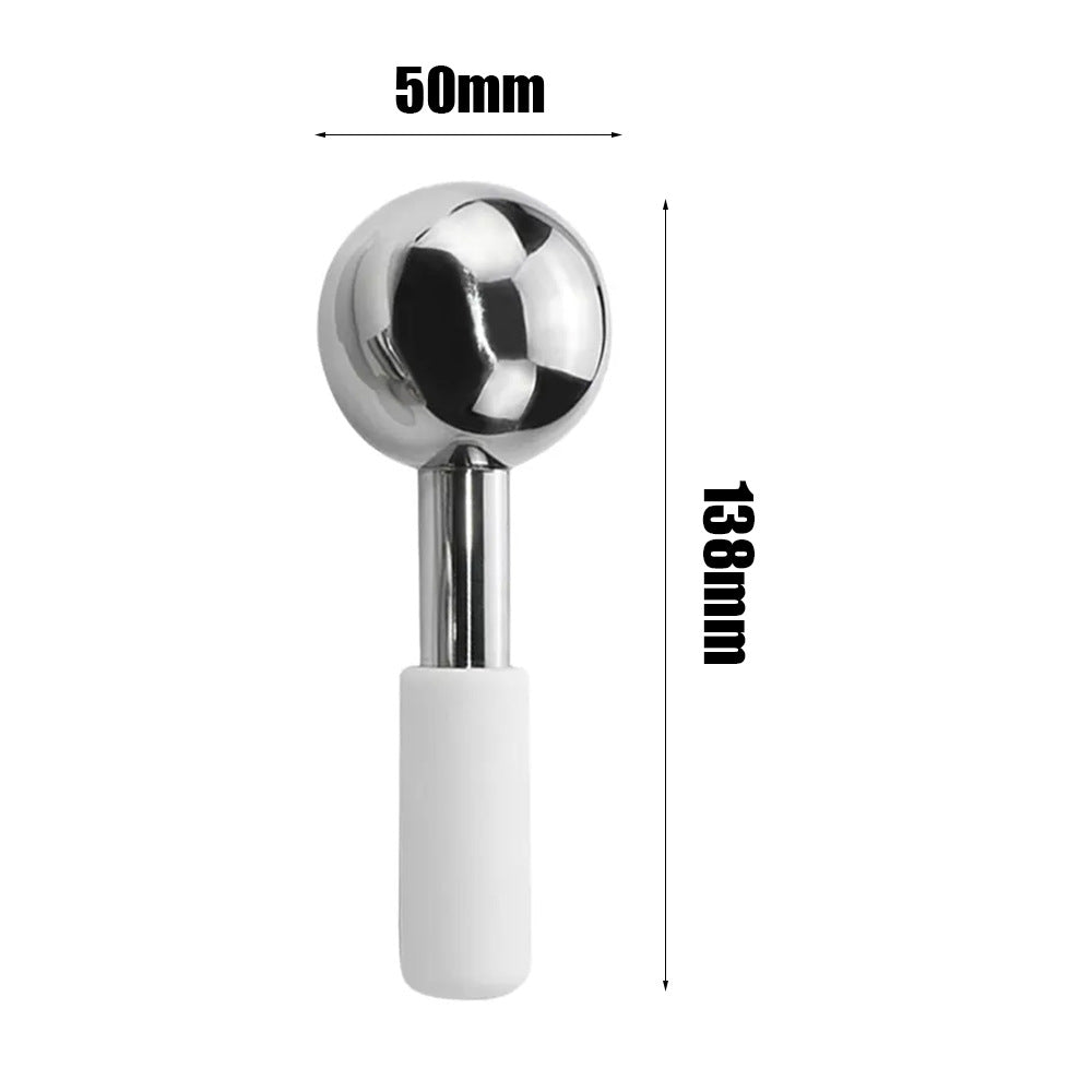 Stainless Steel Ice Ball Massage Roller for Face and Eye Therapy