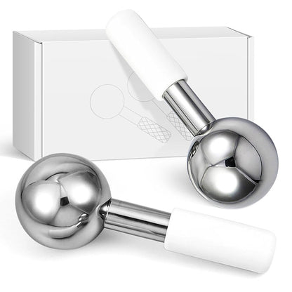 Stainless Steel Ice Ball Massage Roller for Face and Eye Therapy